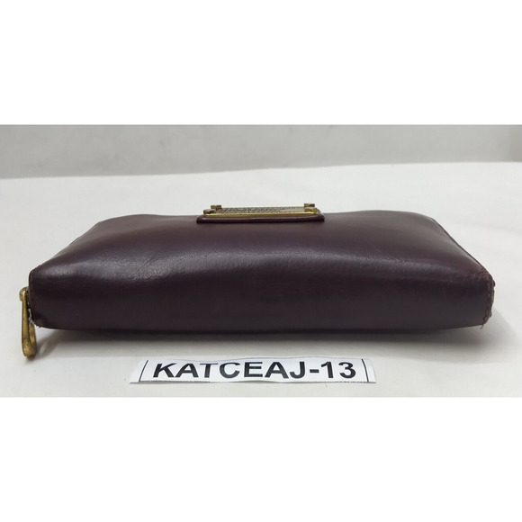 Marc By Marc Jacobs Maroon Leather Zip Around Credit Card Long Wallet - Picture 6 of 16